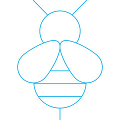 Bee icon single vector illustration