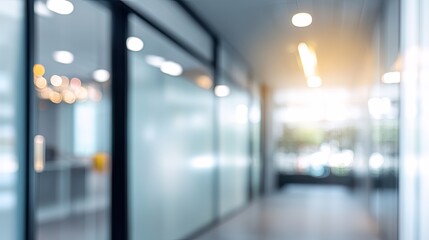 Office interior with blurred background and soft lighting modern workspace professional environment
