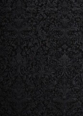 Intricate black gothic damask wallpaper  Seamless floral vines & patterns , print, design