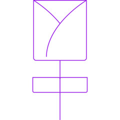 Rose icon single vector illustration