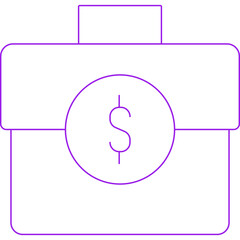Briefcase icon single vector illustration