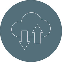 Cloud data icon single vector illustration