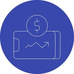 Graph icon single vector illustration