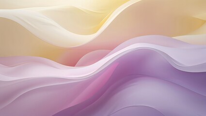 Fototapeta premium Abstract pastel-colored waves flow seamlessly, creating a calming and dreamy visual. The soft hues blend gently, evoking a sense of tranquility and serenity.