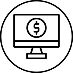 Screen icon single vector illustration