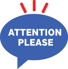 attention please alert bubble vector