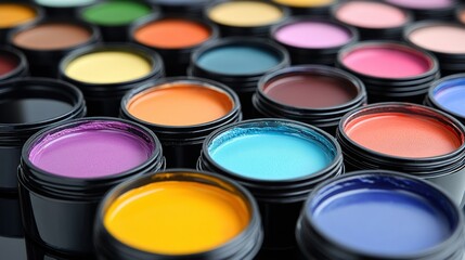 Colorful cosmetic jars