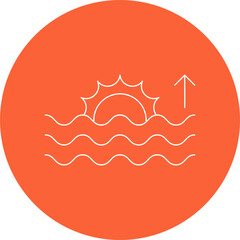 Sunset icon single vector illustration