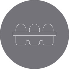 Egg tray icon single vector illustration