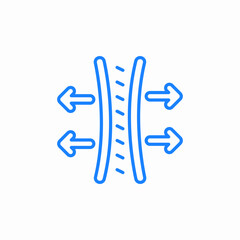breathable layer icon sign vector