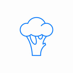 broccoli vegetable food icon sign vector