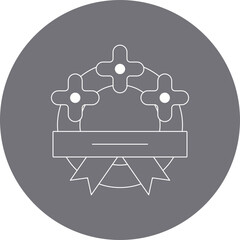 Rose ring icon single vector illustration