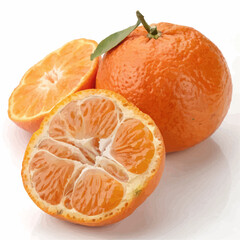 tangerines isolated on white background