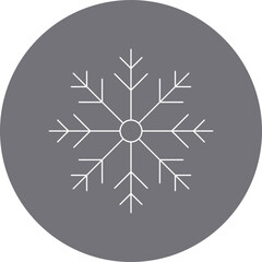 Fototapeta premium Snowflake icon single vector illustration