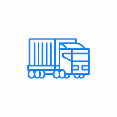 cargo truck container icon sign vector