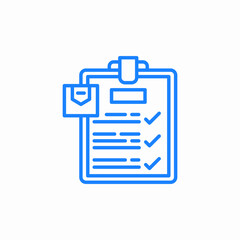 checklist with clipboard icon sign vector