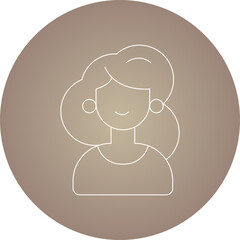 Girl icon single vector illustration