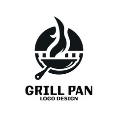 Grill Pan Vector Logo Design