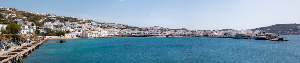 old port and Mykonos old city Mykonos Island South Aegean Region (S&uuml;dliche &Auml;g&auml;is) Greece