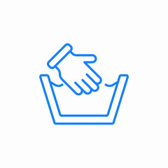 hand washing basin icon sign vector