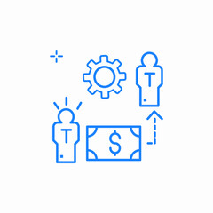 idea generation investment icon sign vector