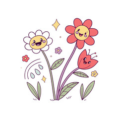 Colorful Flower Stickers Collection for Crafting and Decorating
