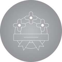 Rose ring icon single vector illustration