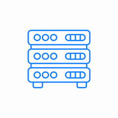network server stack icon sign vector