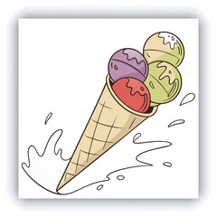 A close up of ice cubes and green mint leaves. The ice cubes are scattered throughout the image, with some on the left side, some in the middle, and others on the right side