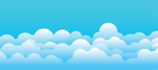 Bright blue sky with clouds, clean sky  background.