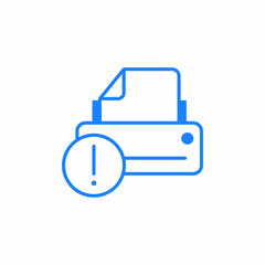 printer error message icon sign vector