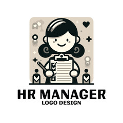 HR Manager Vector Logo Design