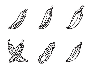 okra vector drawing clean line art minimalistic vegetable style