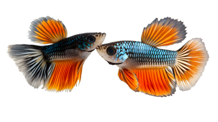 Vibrant Aquarium Fish with Elaborate Fins and Patterns Perfect for Nature and Aquatic Themes
