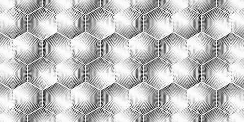 Fototapeta premium Vector light gray geometric halftone seamless pattern. Retro pointillism vector seamless background. Vector bright dotted texture. Vector continuous abstract retro pattern