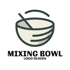 Mixing Bowl Vector Logo Design