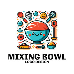Mixing Bowl Vector Logo Design