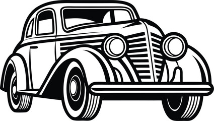 Vintage Silhouette Collection of Antique and Classic 1930s Car
