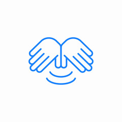 hands water cleanse icon sign vector