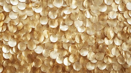 Shimmering gold sequins background, ideal for glamorous events and celebrations, luxury gold shiny sequins backdrop for elegant occasions