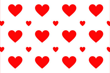 Red hearts pattern valentine's day love background