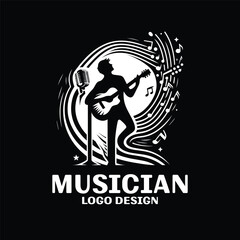 Musician Vector Logo Design