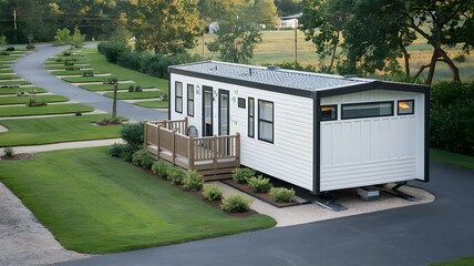 Contemporary Static Caravan in Lush Holiday Park Setting - Summer Vacation Lifestyle