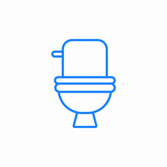 household toilet outline icon sign vector