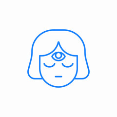 psychic third eye icon sign vector