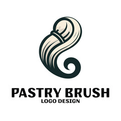 Pastry Brush Vector Logo Design