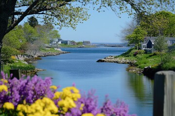 Maine Spring Awaits: A Serene View of Ogunquit's Perkins Cove in 2015