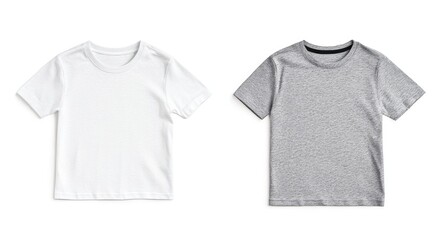 Realistic Mockup of a White Unisex T-Shirt Front and Back on a Clean Background for Casual Design Display