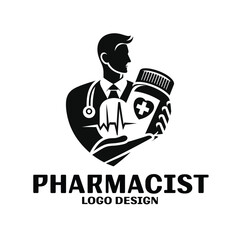 Pharmacist Vector Logo Design