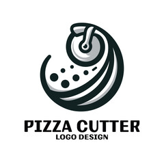 Pizza Cutter  Vector Logo Design